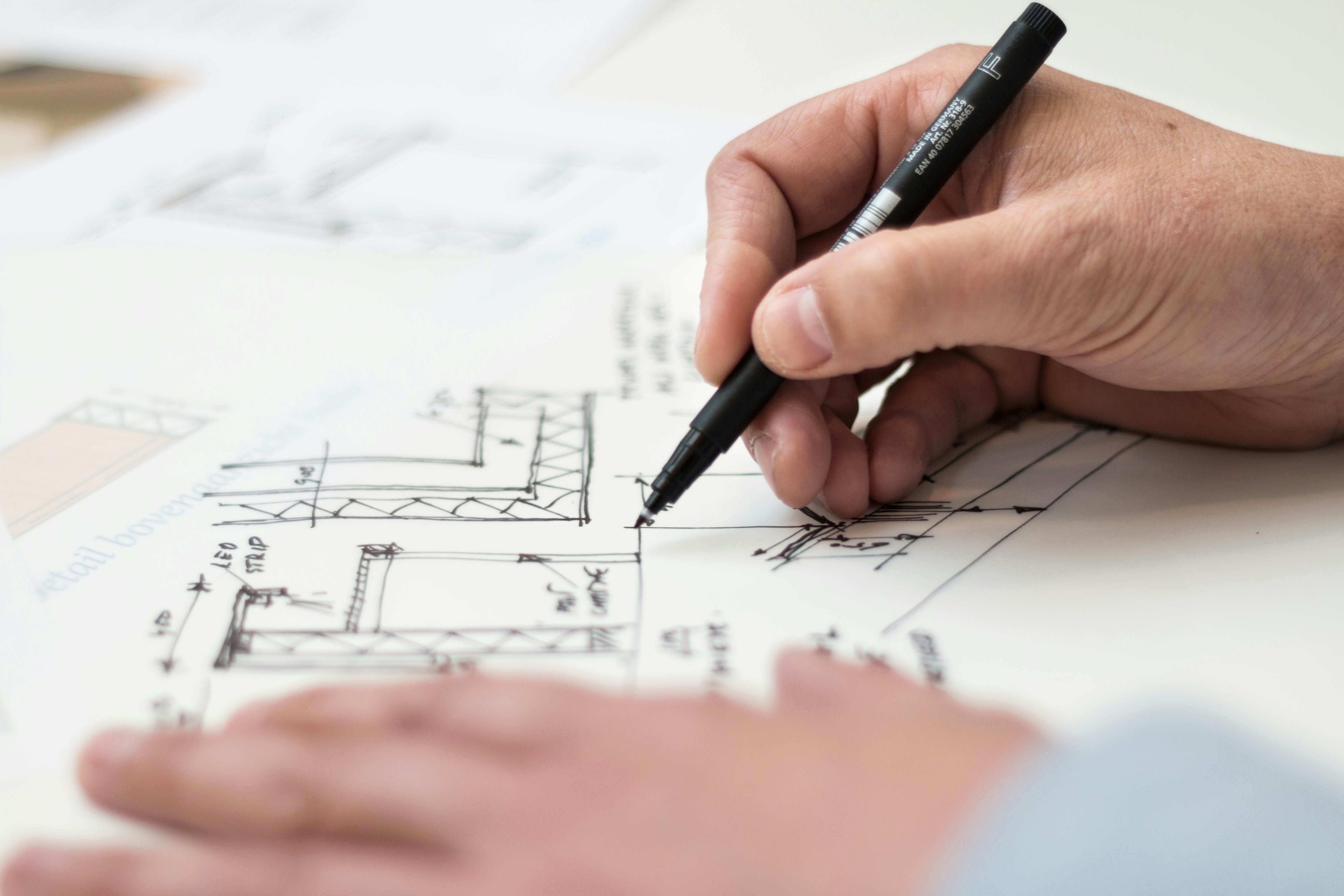Engineers planning a project
